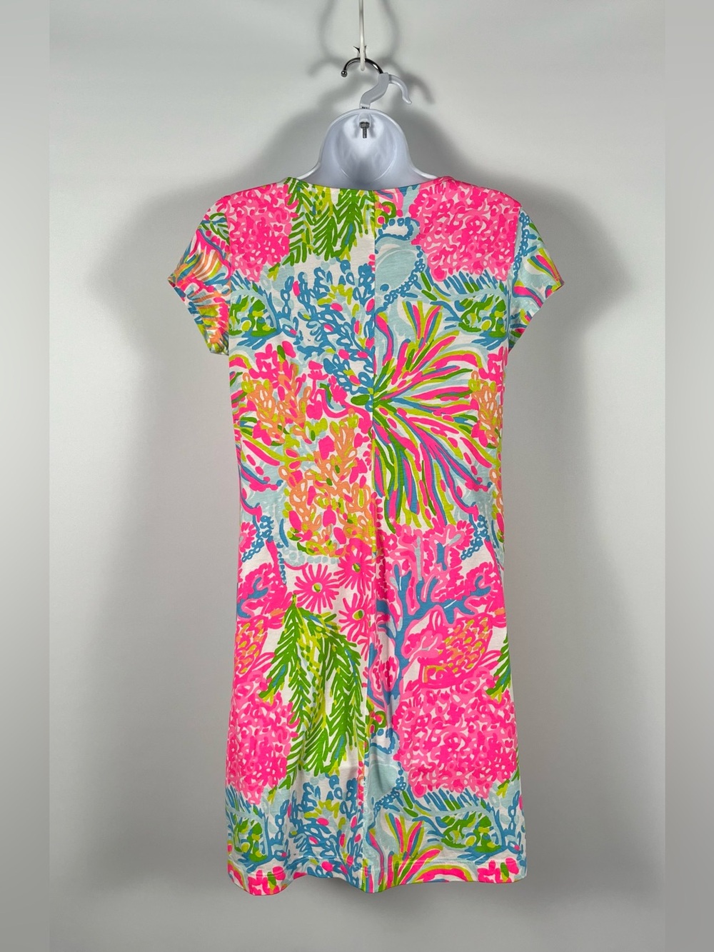 Lilly Pulitzer More Lovers Coral" Dress 100% Pima Cotton Size Small - Picture 2 of 7